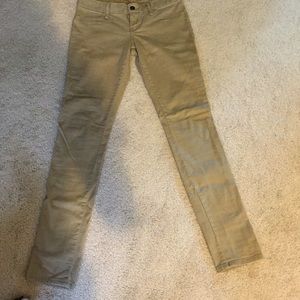 Tan skinny jeans