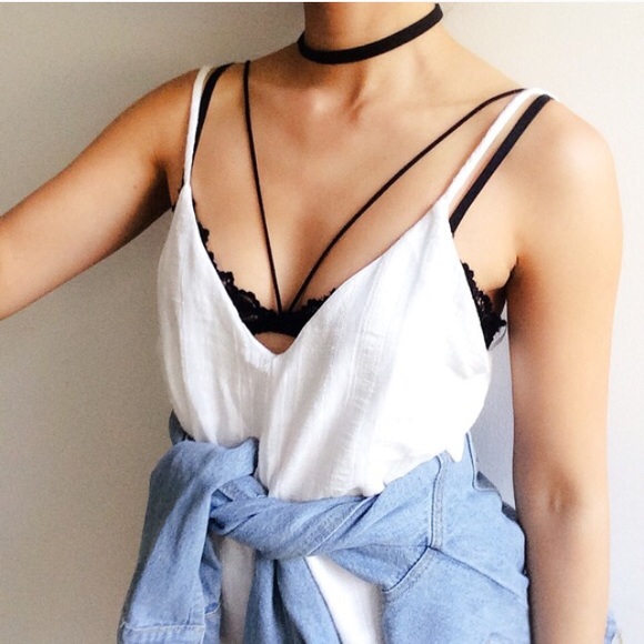 Black Lace Blooming Bra Black Floral Bralette - Picture 5 of 5