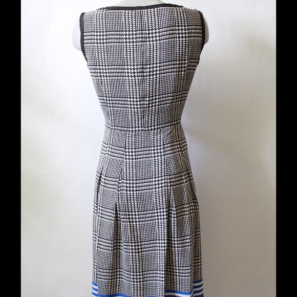 NWT Black and White Houndstooth Print Dress - Picture 2 of 3