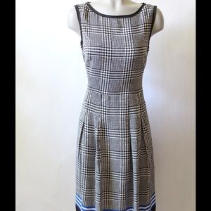NWT Black and White Houndstooth Print Dress