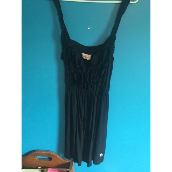 Navy dress with ruffles