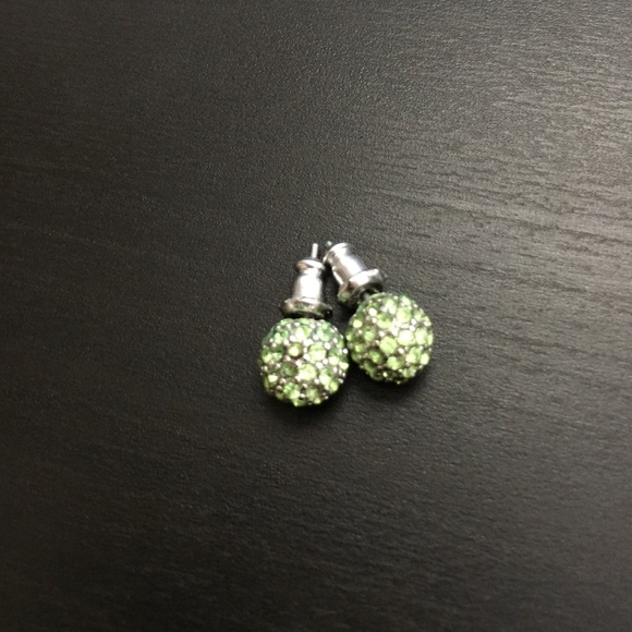 Peridot Pave Stud Earrings