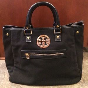 Tory Burch black shopper. Like new!