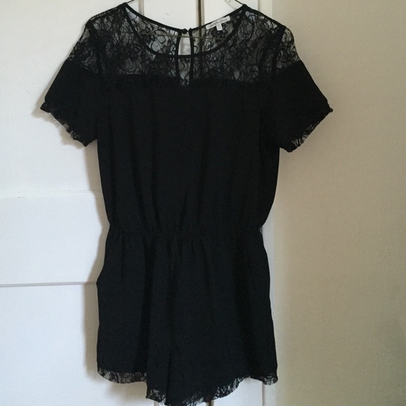 black lace romper