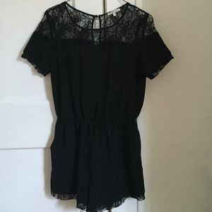 black lace romper