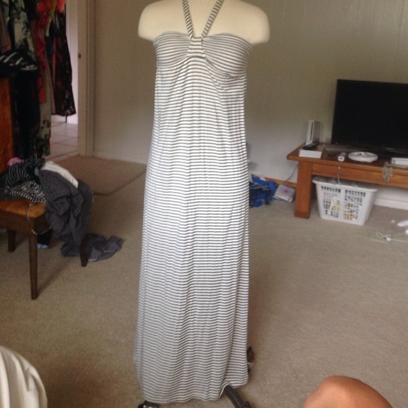 Dresses & Skirts - Sundress. Black & cream stripes. Long.