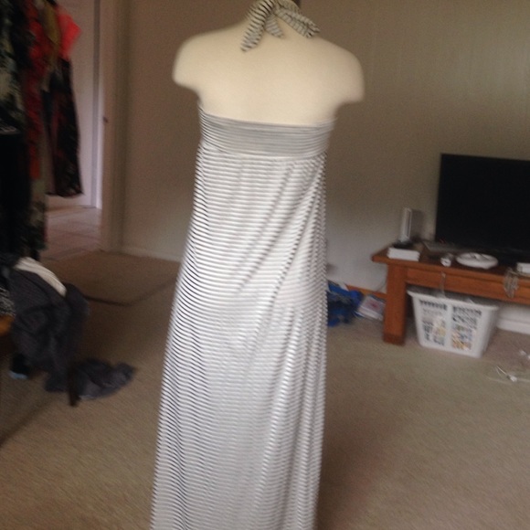 Sundress. Black & cream stripes. Long. - Picture 3 of 3