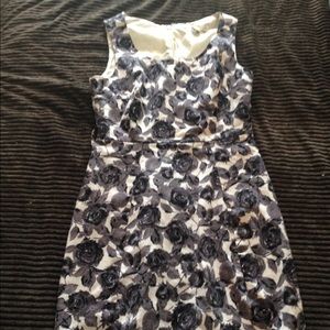 A floral dress in black white and grey. Size S