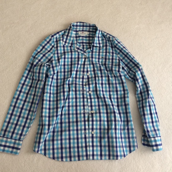 NWOT Vineyard Vines women's gingham Oxford shirt