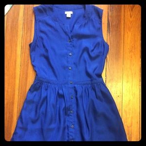 J.Crew Royal Blue Button Down Dress
