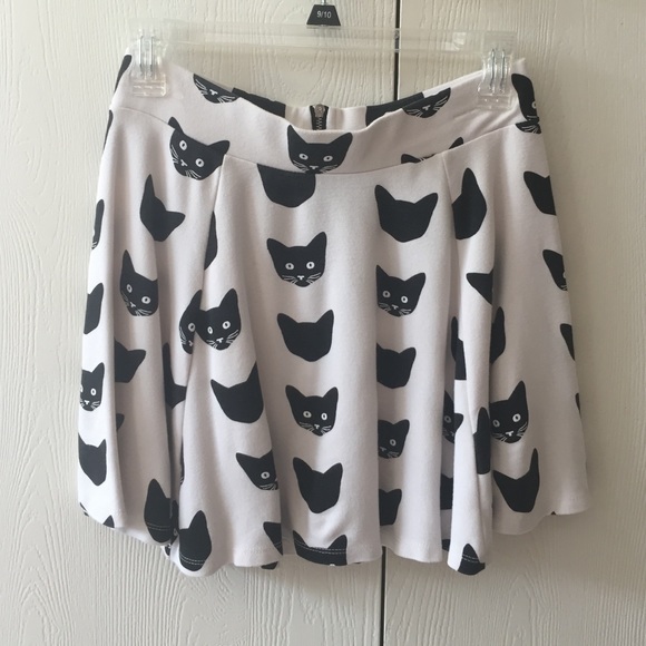 H&M cat skater skirt