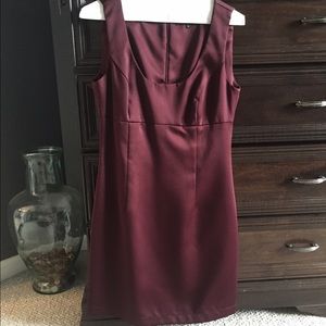 BCBG Burgundy Satin Dress