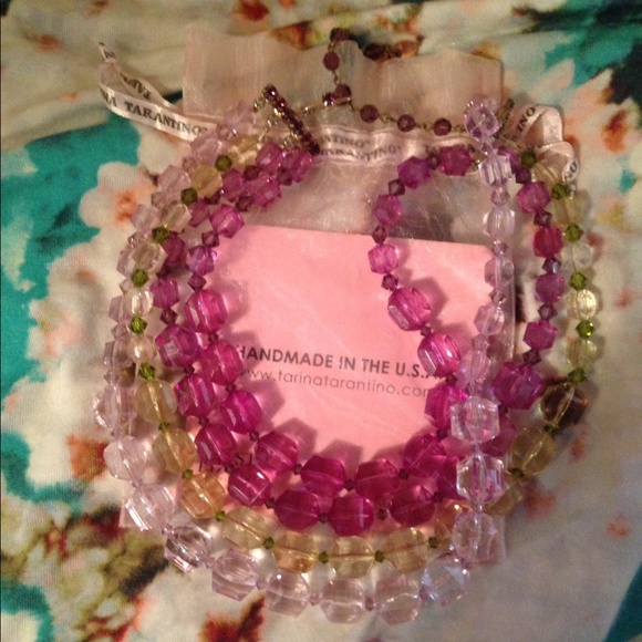 ⚡️Sale!!!⚡️Tarina Tarantino lucite 3 row necklace