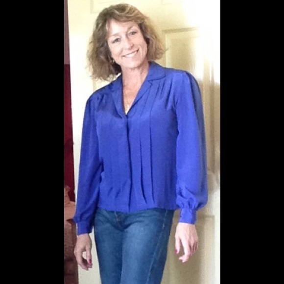 Brilliant purple blouse