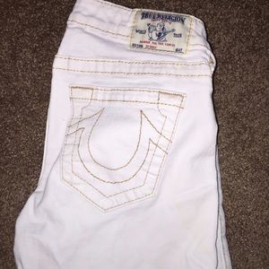 True Religion white skinny jean 29