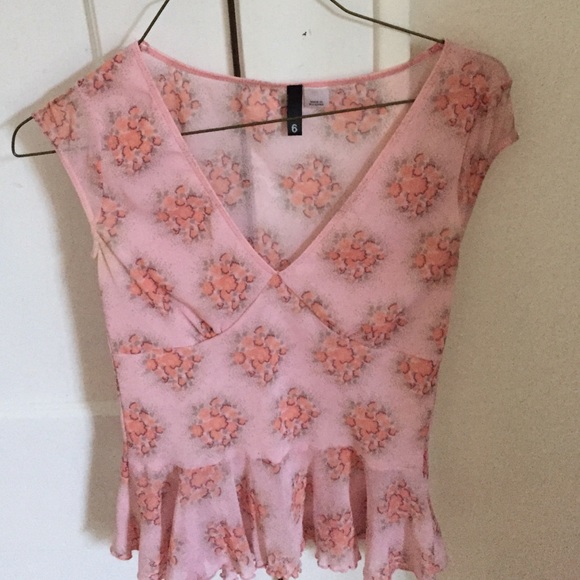 pink sheer top