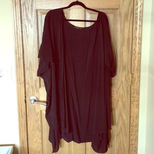 long black kimono almost. short sleeved
