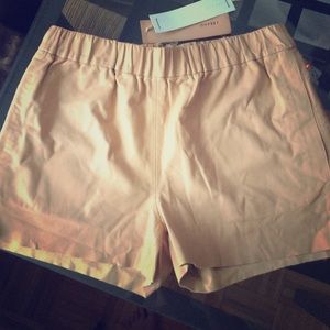 J Brand Leather nude shorts