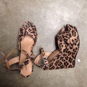 Leopard Print Wedges