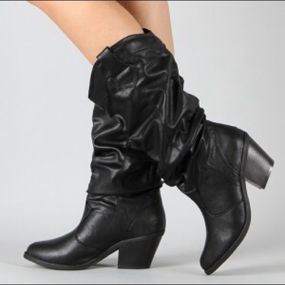 NIB Faux Suede Cowgirl Boots
