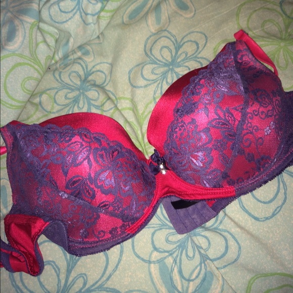 Pink and purple bra