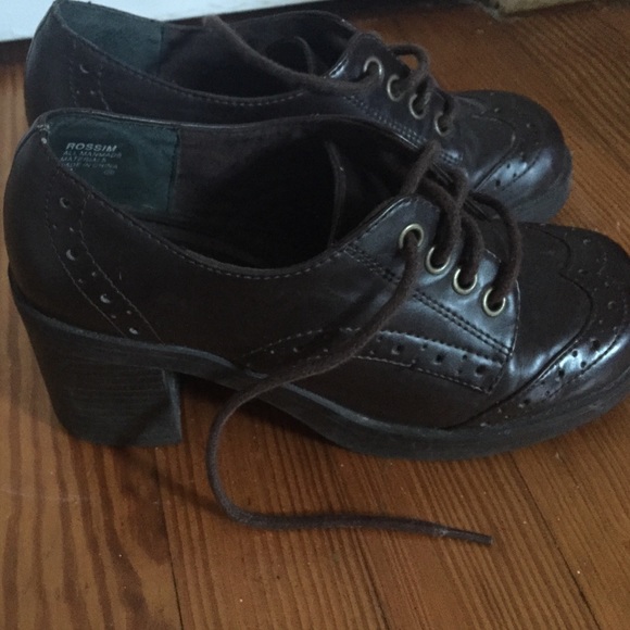 brown platform heels