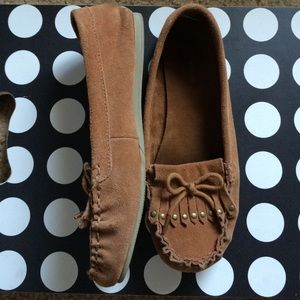 Chestnut colored moccasins