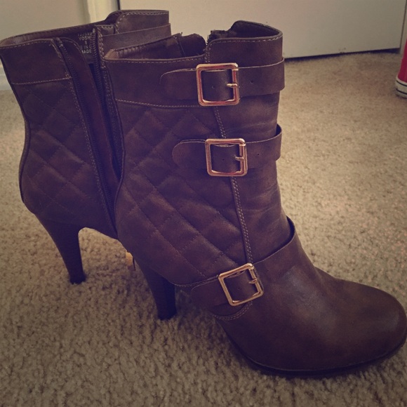 High Heel Brown Boots