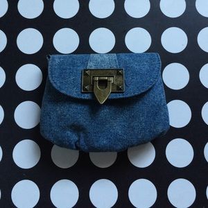 Denim clutch/cross body bag