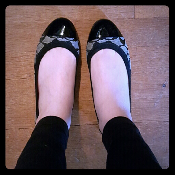 Coach black flats