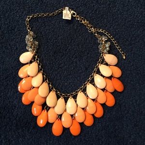 Orange tiered ombré necklace