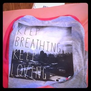 Keep breathing keep loving shirt