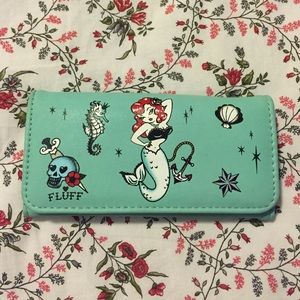 Turquoise Flap Wallet Rockabilly