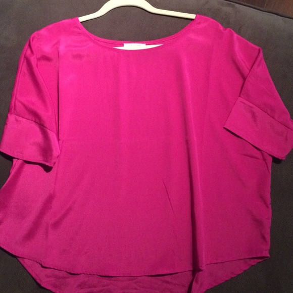 Fuschia silky shirt