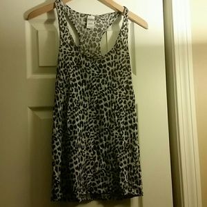 PINK leopard print racerback