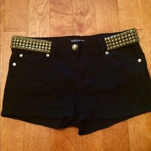 Black Denim Shorts