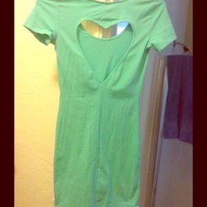 Victoria's Secret turquoise heart cutout dress S