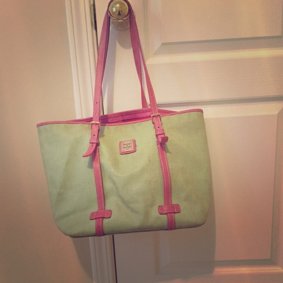 Downey &Burke  : Pink & Green Tote