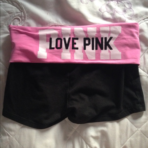 Pink yoga shorts