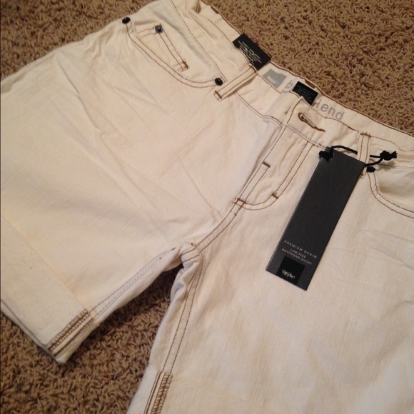 White denim shorts