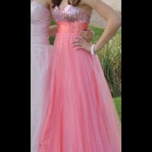 pink formal gown