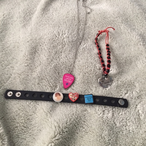 2 bracelets and a necklace
