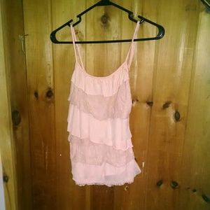 Pink flowy tank top