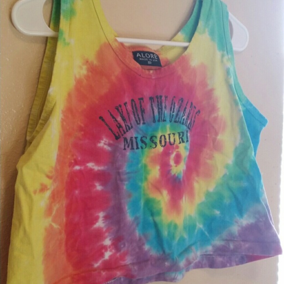 Lake of the ozark tye dye crop top