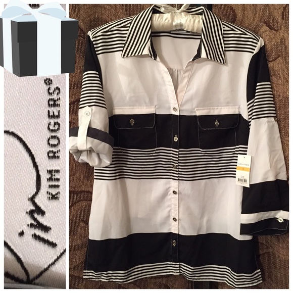 Kim Rogers Y Neck Shirt NWT!!