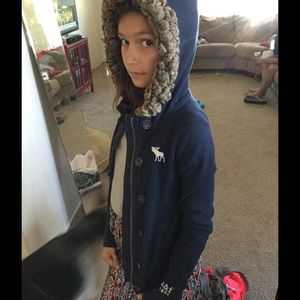 Abercrombie and Fitch fur hoodie!