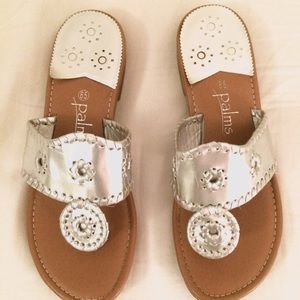 NWOT Silver Palms Sandals