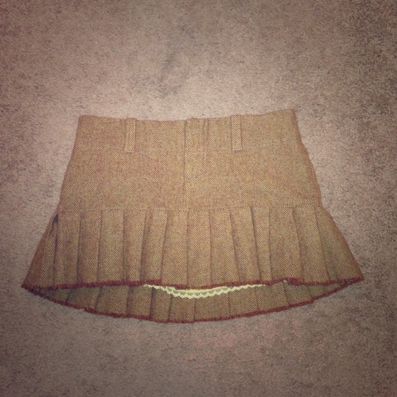 Pleated Wool Mini