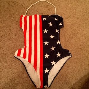 American flag one piece swimsuit