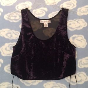 UO Purple Velvet Crop Top